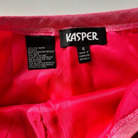 Vintage KASPER pink pleated and lined skirt Size 4 - Picture 4 of 4